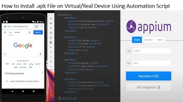 How to Install .apk File on Virtual/Real Device Using Automation Script