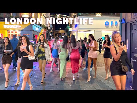 ??London City Nightlife |Summer Night in Central London - August 2023 | London Night Walk 4K HDR