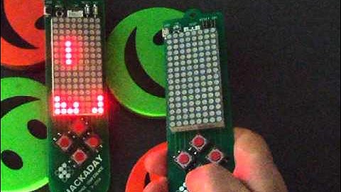 Remote playing Tetris on Hackaday Belgrade badges
