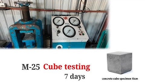 Cube testing (M-25) 7 days strength (concrete)