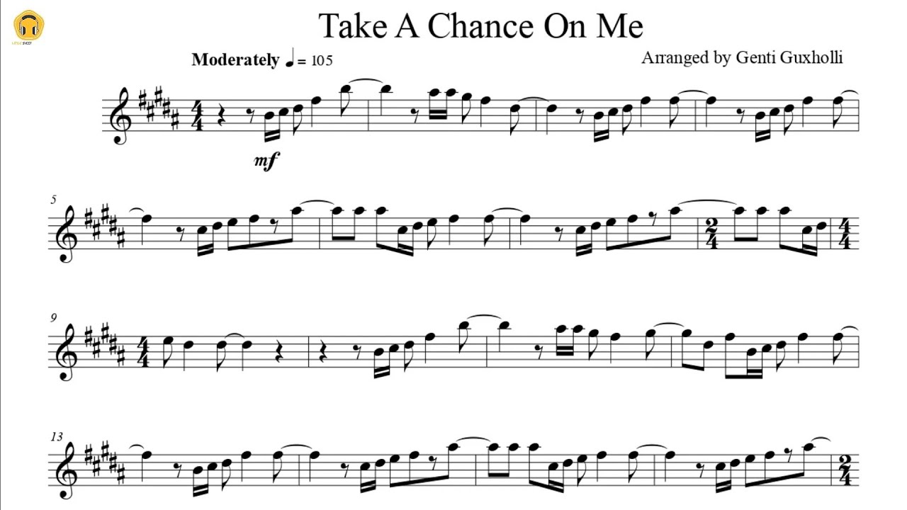 Take on me Sheet music for Flute (Solo)