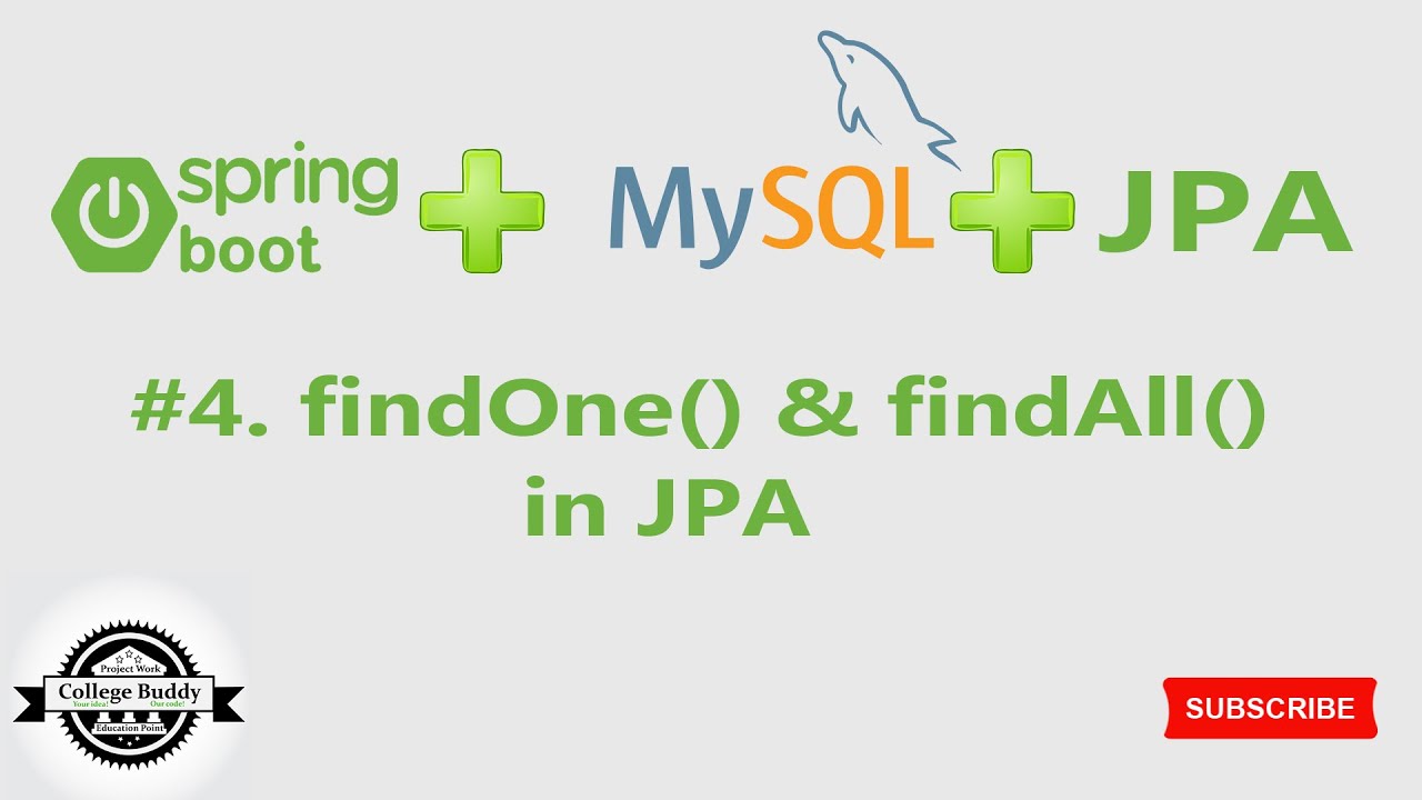 4  Findone And Findall In Jpa In Hindi