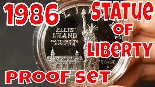 1986 Statue of Liberty 2 coin proof set