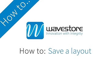 How to save a layout view in Wavestore