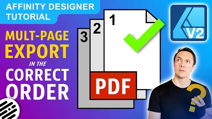 Affinity Designer Tutorial: How to Export Multi-Page PDFs in the Correct Order