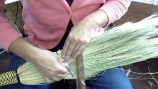 BROOM MAKING: Sewing Hearth Broom #DIYBROOM #broommaking #brooms