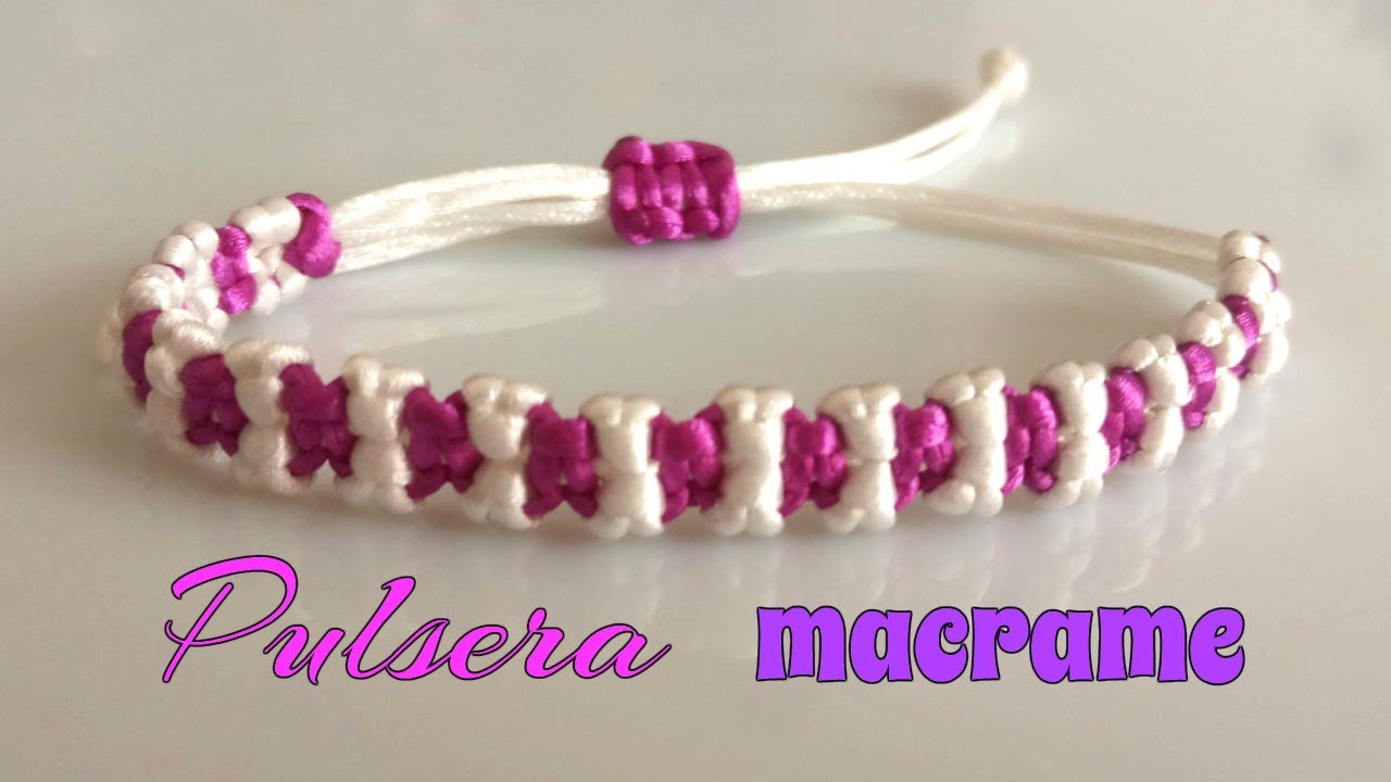 PULSERA de COLA de RATÓN con NUDOS MACRAME. 