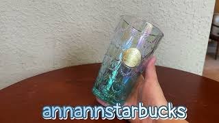 Starbucks 450ml/15oz Anniversary Phantom Pink Gradient Mermaid Scale  Crafted Glass Cup
