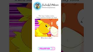The way I make a mess when someone touches my food 🤣 Torchic and Corphish's food fight 💥 #shorts