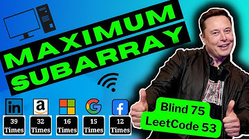 Maximum Subarray: Leetcode 53 - Array interview java @ google, apple, facebook, amazon, tesla, uber