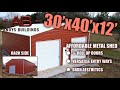 30x40x12 with 3 roll up doors barn colors andys buildings