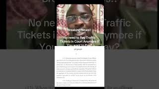 Breaking News- No Need to Pay Traffic Tickets in Court in Court Anymore if You Want to Pay
