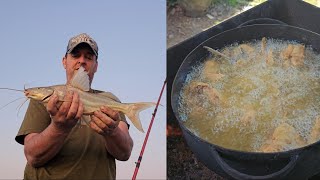 Se hizo largo pero entretenido, pesca en el Guazú..