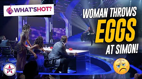 Who Is The Woman Throwing EGGS At Simon Cowell and...