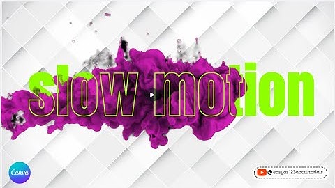 Canva Slow Motion Liquid Animation Hollow Text Effect with animation Canva Tutorial for Beginners