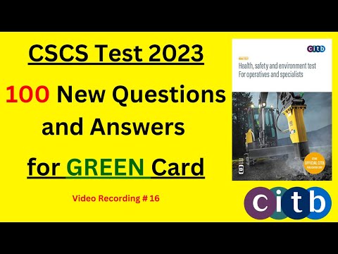 Vídeo: Qual teste cscs para um trabalhador?