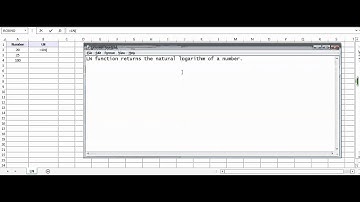 Excel LN Function - How to use LN Function