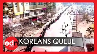 Coronavirus: Drone Footage Shows South Koreans Queuing for Face Masks