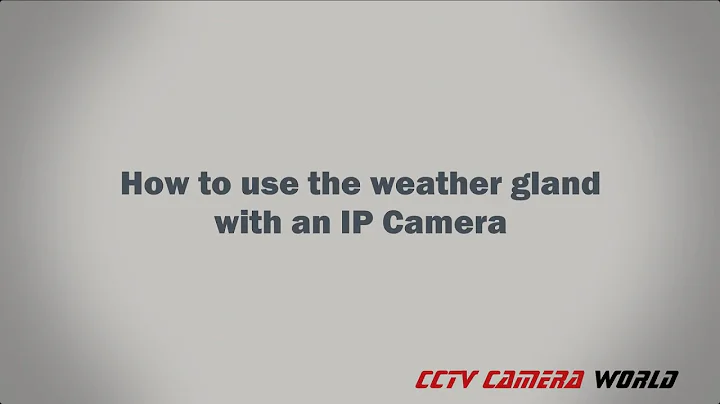 How to connect a RJ45 Weather Proof Jack to an IP camera