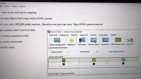 how to do multi ports led screen mapping