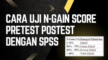 Cara Menghitung Uji N Gain Score Data Pretest dan Postest dengan SPSS