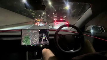30 Minutes Through Sydney CBD at Night - ZERO Interventions! Tesla FSD Australia