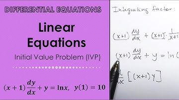 Linear Differential Equations. Example 4 (IVP)