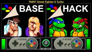 [NEW Hack] TMNT Street Fighter II Turbo (SNES vs SNES) Real Hardware Comparison