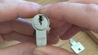 (38) Picking - Abus E20 Halbzylinder mit 6 Stiften gepickt und zerlegt