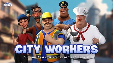 3D Stylized Characters for City Workers | Character Creator