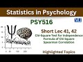 PSY516 Short Lecture 41 & 42_Chi_Square_psy516 lecture 41_Psy516 short lec 42_Spearman Correlation