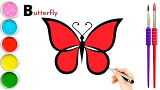 Easy Butterfly Drawing For Kids. Drawing For Kids love butterflies…, by  Drawing For Kids