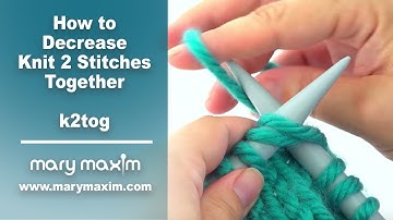 Learn How to Knit for Beginners: k2TOG Decrease with Slow Motion