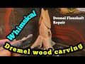 Dremel wood carving a Whimsical house. Dremel fexshaft repair