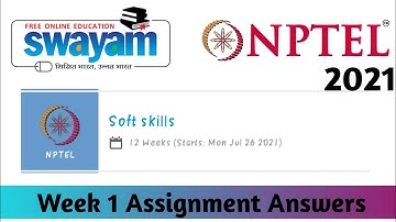 NPTEL SOFT SKILLS ASSIGNMENT 1 ANSWERS || PROBABLE ANSWERS