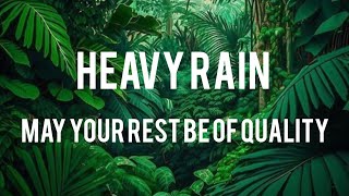 Goodbye Insomnia With Heavy Rain Sound | Pouring Rain and Thunder Sounds  Rain Sounds for Sleeping