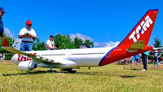 Stunning And Huge !!! Rc Airbus A330-200 Amazing Scale Model Turbine Jet Airliner / Flight Demo !!!
