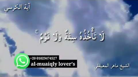 حالات واتساب قرآن 📖 " آية الكرسي " | سورة البقرة