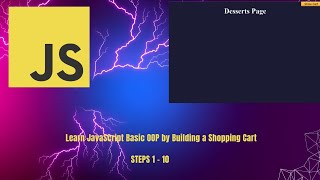 JavaScript Learn Basic OOP by Building a Shopping Cart steps 1 - 10  🎧 🔇 No audio.