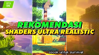 TOP BEST 3 SHADERS MCPE 1.21 & 1.20+ REALISTIC TERBAIK RINGAN | NewB Shader #rtx #shaders #minecraft screenshot 4