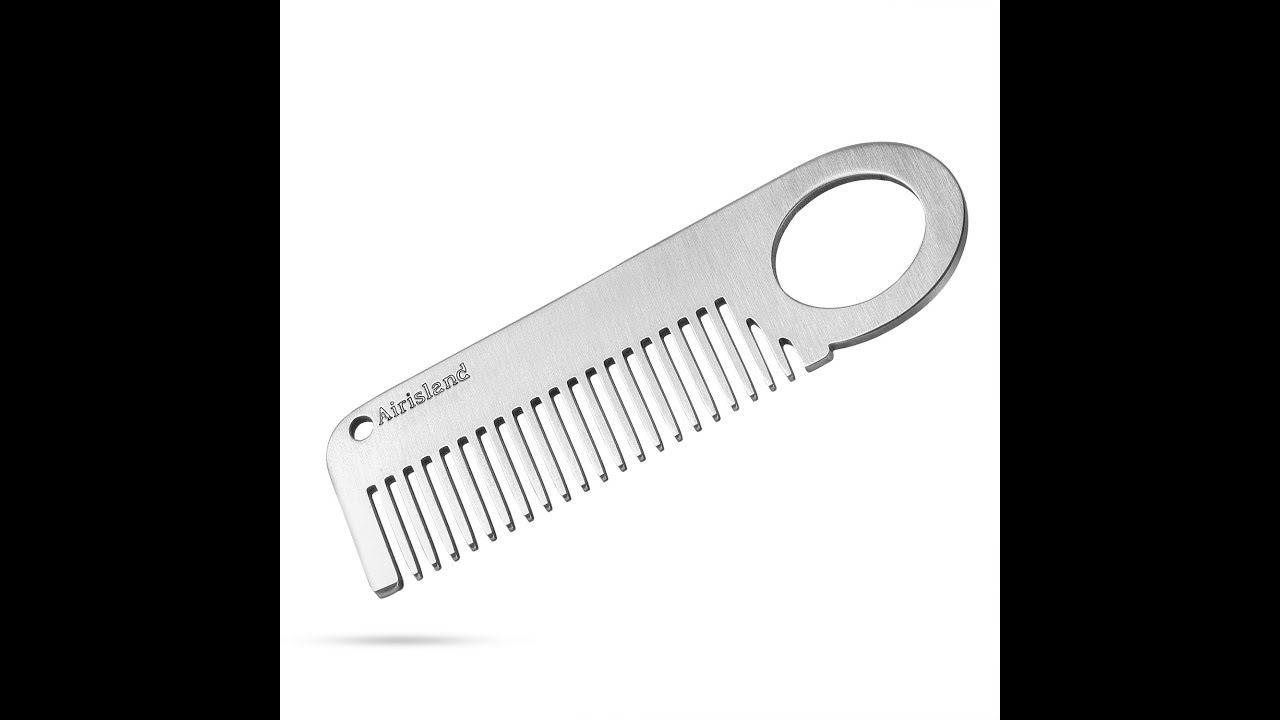 Airisland Stainless Steel Keychain Pocket Antistatic Beard Mustache