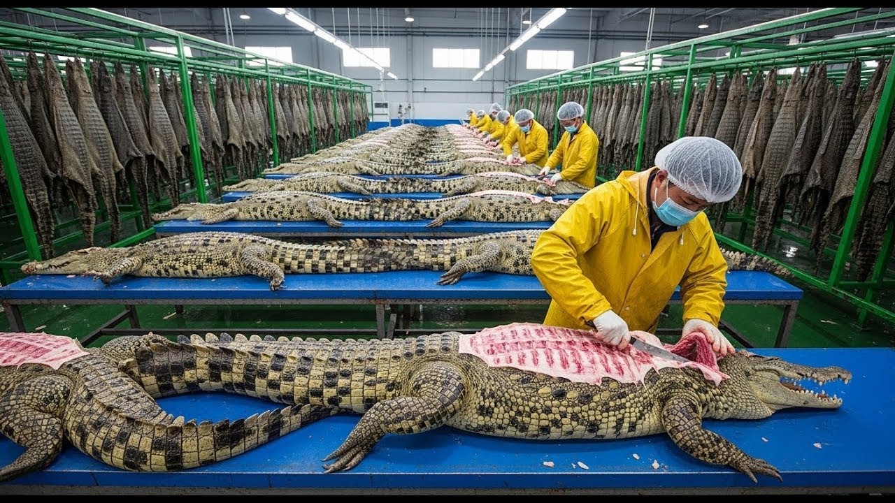 Inside the Crocodile-Leather Factory: From Farm to Luxury Item (Full Process)