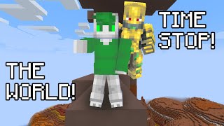 when you ZA WARUDO! in Minecraft