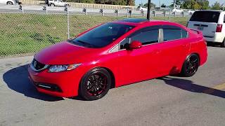 877-544-8473 17" Ruff Racing Black Red R364 Honda Civic SI FB6 FG2 FG1 Free Shipping