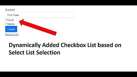 Creating a dynamic check box based on selected SelectList value in ASP.NET CORE