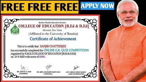 Free Certificate Download in 2 Minutes | General Knowledge Quiz || Free Quiz Certificate | FreeQuiz