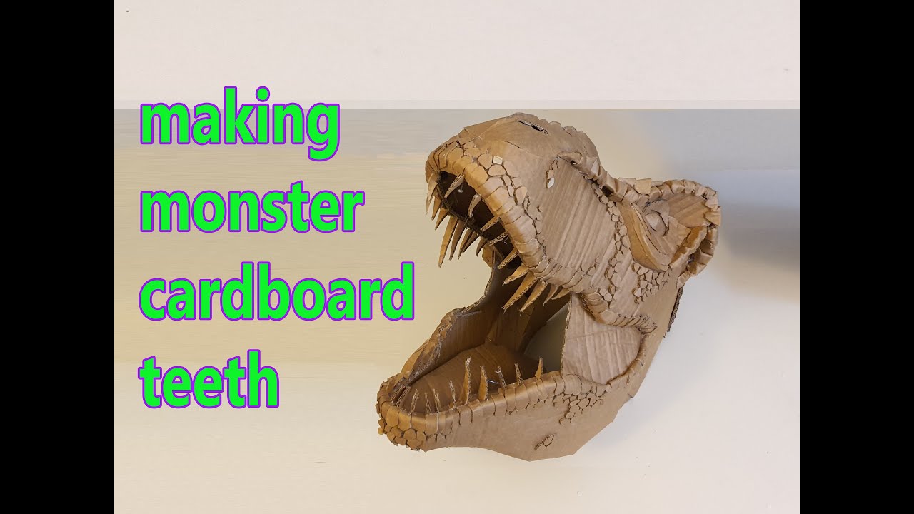 Cardboard cutting tips (How to make monster teeth from cardboard) YouTube