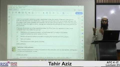 CA AFC 04 IT by Sir Tahir Aziz Lecture # 2