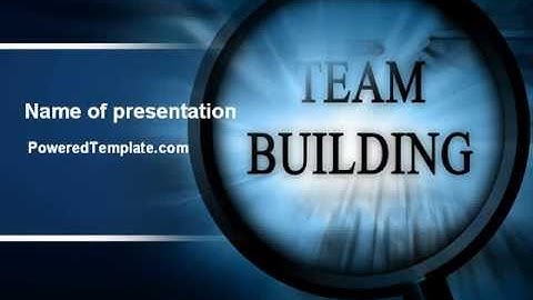Team Building Theme In A Deep Blue PowerPoint Template by PoweredTemplate.com