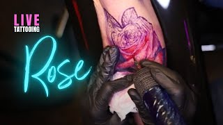 Rose⚡LIVE TATTOOING (no sound during the first 30 min)